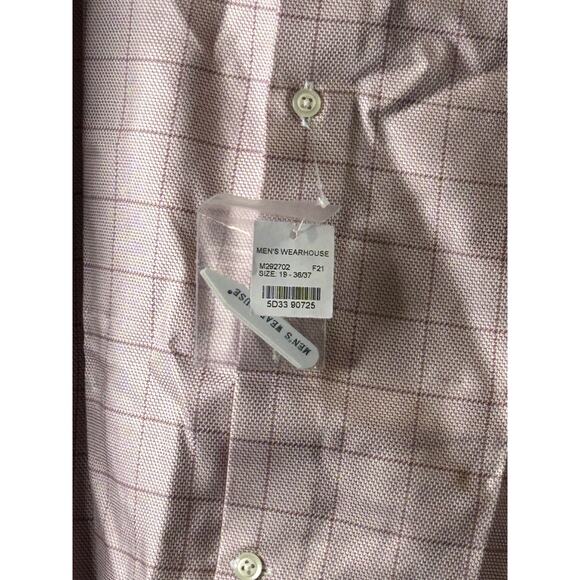 Pronto Uomo Blue Dress Shirt Size 19 / 36-37 Tall Button Up Long Sleeve NWT - Picture 6 of 8